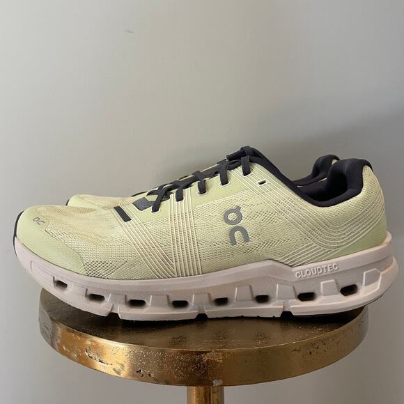 On Cloudgo Men's Running Shoes, 12.5 | Hay, Sand, Green, 55.98091 Helion Foam - Picture 4 of 10